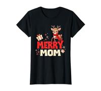 Merry Mom Cerf d'hiver confortable pour les jours spéciaux en famille T-Shirt