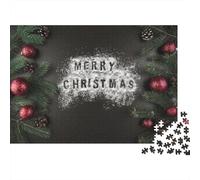 Merry Noël Puzzle 1000 Pièces Educa Jouet en Bois Divertissement Créatif De l'art De La Décoration Branches de pin Jeu Éducatif Challenge Toy pour Adultes Et Enfants À Partir De 12 Ans 1000pcs (75x