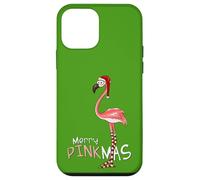 Merry Pinkmas Flamingo en Tenue de Noël avec Le Chapeau Coque pour iPhone 12 Mini