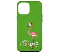 Merry Pinkmas Flamingo en Tenue de Noël avec Le Chapeau Coque pour iPhone 12 Pro Max