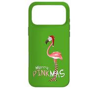 Merry Pinkmas Flamingo en Tenue de Noël avec Le Chapeau Coque pour iPhone 17 Pro Max