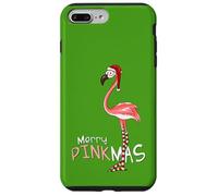 Merry Pinkmas Flamingo en Tenue de Noël avec Le Chapeau Coque pour iPhone 7 Plus/8 Plus