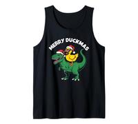 Merry Quackmas Everyone, Christmas Duck Riding Dinosaure Débardeur