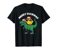 Merry Quackmas Everyone, Christmas Duck Riding Dinosaure T-Shirt