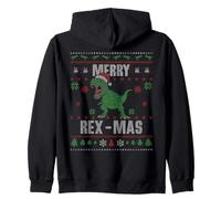 Merry Rex Mas Dinosaure Happy Christmas T-Rex Ugly Christmas Sweat à Capuche