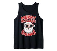 Merry Rizz Mas Sigmas Père Noël Lunettes Génération Z Noël Débardeur