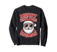 Merry Rizz Mas Sigmas Père Noël Lunettes Génération Z Noël Sweatshirt