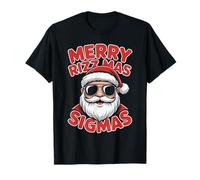 Merry Rizz Mas Sigmas Père Noël Lunettes Génération Z Noël T-Shirt