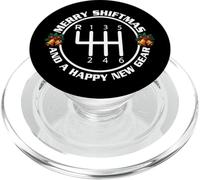 Merry Shiftmas and A Happy New Gear - Voiture de Course Guy Christmas PopSockets PopGrip pour MagSafe