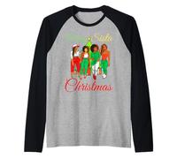 Merry Sista Pull de Noël Moche en mélanine Inscription Best Friends Manche Raglan