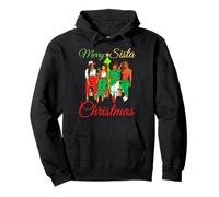 Merry Sista Pull de Noël Moche en mélanine Inscription Best Friends Sweat à Capuche