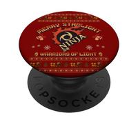 Merry Starlights Warriors of Light - Christmas Ninja PopSockets PopGrip Adhésif