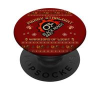 Merry Starlights Warriors of Light - Mage Noir de Noël PopSockets PopGrip Adhésif
