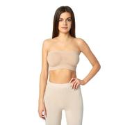 Merry Style Bandeau Soutien-Gorge sans Bretelles Dos Nu Top Femme 06 161 (Beige, S-M)