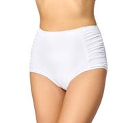 Merry Style Bas de Bikini Short Boxer Culotte de Bain Vêtements d'été Femme MS10-119 (Blanc(0016), FR 52 = DE 50)