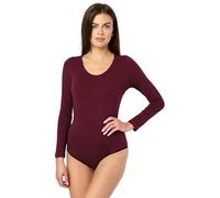 Merry Style Body à manches longues pour femme en coton confortable élégant BD900, rouge bordeaux, S