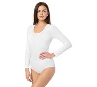 Merry Style Body Manches Longues Lingerie Sexy Sous-vêtement Femme BD900 (Blanc, M)