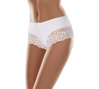 Merry Style Boxer Culotte Slip Short Shorty sous-vêtement Femme MSGAB107 (Blanc, 42 (Taille du producteur: L))