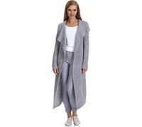 Merry Style Cardigan Long Veste en Tricot Vêtement Femme H4Z3L (Gris, L/XL)