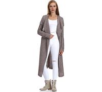 Merry Style Cardigan Long Veste en Tricot Vêtement Femme H4Z3L (Moka, L/XL)