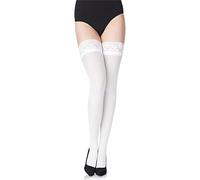 Merry Style Collant Bas Autofixant en Microfibre Lingerie Sexy Sous-vêtements Femme 40 DEN MS 791 (Blanc-791, XS-S)