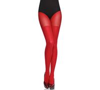 Merry Style Collant Fantaisie à Motif Lingerie Sexy Sous-vêtements Femme MS 332 60 DEN (Rouge, S)