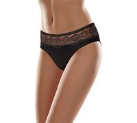 Merry Style Culotte Femme Coton Dentelle Slip Femme Coton Culotte Ventre Plat Confortable Respirante Lingerie MSGAB21 (Noir, 38-S)