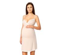 Merry Style Fond de Robe de Grossesse en Viscose élastique Respirant Doux pour la Peau Robe Grossesse Vêtements de Tous Les Jours MS10-466 (Beige, XXL)