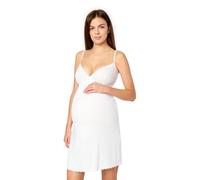 Merry Style Fond de Robe de Grossesse en Viscose élastique Respirant Doux pour la Peau Robe Grossesse Vêtements de Tous Les Jours MS10-466 (Blanc, S)