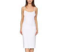Merry Style Fond de Robe Longue avec Bretelles Femme Lingerie sous-vêtement sans Manches Sexy Elégant MS-402 (Blanc, M)
