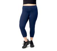Merry Style Legging 3/4 Capri Femme Grande Taille en Coton Leggings de Sport MS10-455 (Bleu Foncé, 7XL)