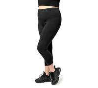 Merry Style Legging 3/4 Capri Femme Grande Taille en Viscose MS10-449 (Noir, 7XL)