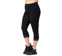 Merry Style Legging 3/4 Capri Femme Grande Taille Leggings Opaques en Viscose avec Dentelle MS10-452 (Noir, 7XL)