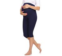 Merry Style Legging 3/4 Grossesse Maternité Tenue Sport Femme MS10-298 (Bleu Marine, L)