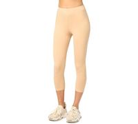 Merry Style Legging coton femme Confortable Souple Extensible 3/4 Legging femme court Tous les jours ou détente à la maison Vêtements pour femmes MS10-199 (Nude, XS)