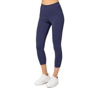 Merry Style Legging coton femme Confortable Souple Extensible 3/4 Legging femme court Tous les jours ou détente à la maison Vêtements pour femmes MS10-199 (Navy Bleu, S)