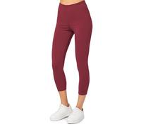 Merry Style Legging coton femme Confortable Souple Extensible 3/4 Legging femme court Tous les jours ou détente à la maison Vêtements pour femmes MS10-199 (Bordeaux, XS)