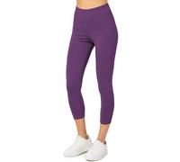 Merry Style Legging coton femme Confortable Souple Extensible 3/4 Legging femme court Tous les jours ou détente à la maison Vêtements pour femmes MS10-199 (Pourpre,4XL)