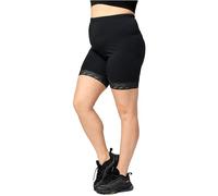 Merry Style Legging Courts Femme Grande Taille avec Dentelle MS10-459 (Noir, 3XL)