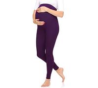 Merry Style Legging Long Grossesse Maternité Tenue Sport Femme MS10-297 (Prune, XXL)