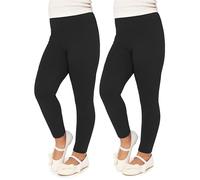 Merry Style Legging Long Sport Pantalon Yoga Pants Vêtement Tenue Sport Fille MS10-130 (Noir/Noir (2Pack), 116 cm)