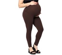 Merry Style Legging Longs de Maternité Femme Grande Taille en Viscose MS10-460 (Marron, 7XL)