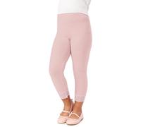 Merry Style Leggings 3/4 pour Filles en Viscose avec Dentelle, Confortables Shorts Filles MS10-293 (Poudre Rose,158 cm)