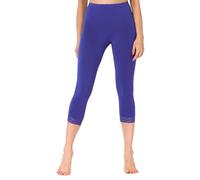 Merry Style Leggings Femme 3/4 Capri Legging Opaques en Viscose avec Dentelle MS10-290 (Cobalt, L)