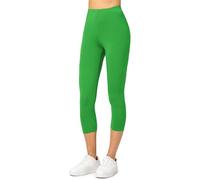Merry Style Leggings Femme 3/4 Confortable Viscose Pantacourt Femme Tenue Sport Femme Short Cycliste MS10-144 (Vert, XS)