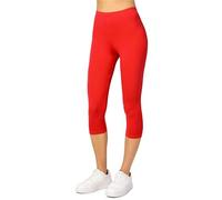 Merry Style Leggings Femme 3/4 Confortable Viscose Pantacourt Femme Tenue Sport Femme Short Cycliste MS10-144 (Rouge, M)
