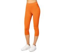 Merry Style Leggings Femme 3/4 Confortable Viscose Pantacourt Femme Tenue Sport Femme Short Cycliste MS10-144 (Orange, 3XL)