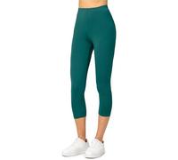 Merry Style Leggings Femme 3/4 Confortable Viscose Pantacourt Femme Tenue Sport Femme Short Cycliste MS10-144 (Vert Émeraude, M)