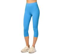 Merry Style Leggings Femme 3/4 Confortable Viscose Pantacourt Femme Tenue Sport Femme Short Cycliste MS10-144 (Bleu, S)