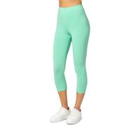Merry Style Leggings Femme 3/4 Confortable Viscose Pantacourt Femme Tenue Sport Femme Short Cycliste MS10-144(Menthe, XS)